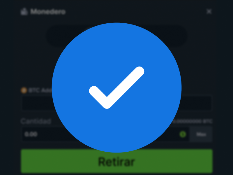 Confirmación de la dirección Bitcoin para retiro