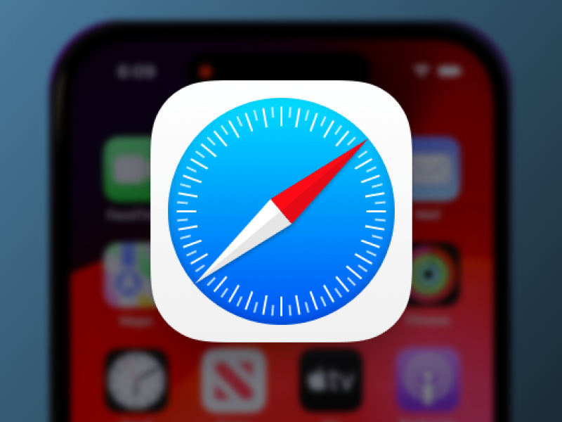 Icono del navegador Safari en iPhone