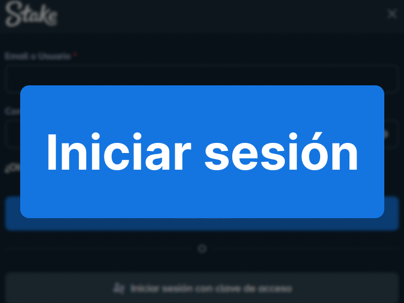 Confirmación de inicio de sesión en Stake